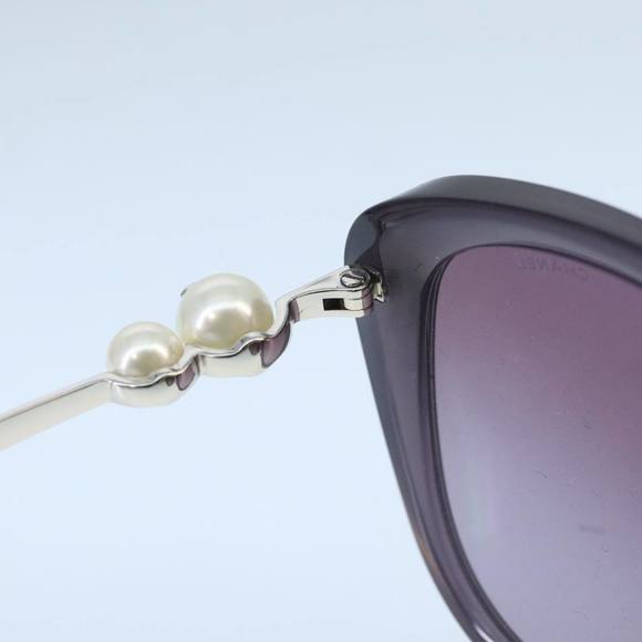 CHANEL Pearl Sunglasses plastic Purple CC Auth ar12914 - Picture 7 of 11